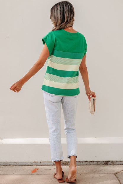 Threaded Pear Galilea Cap Sleeve T Shirt