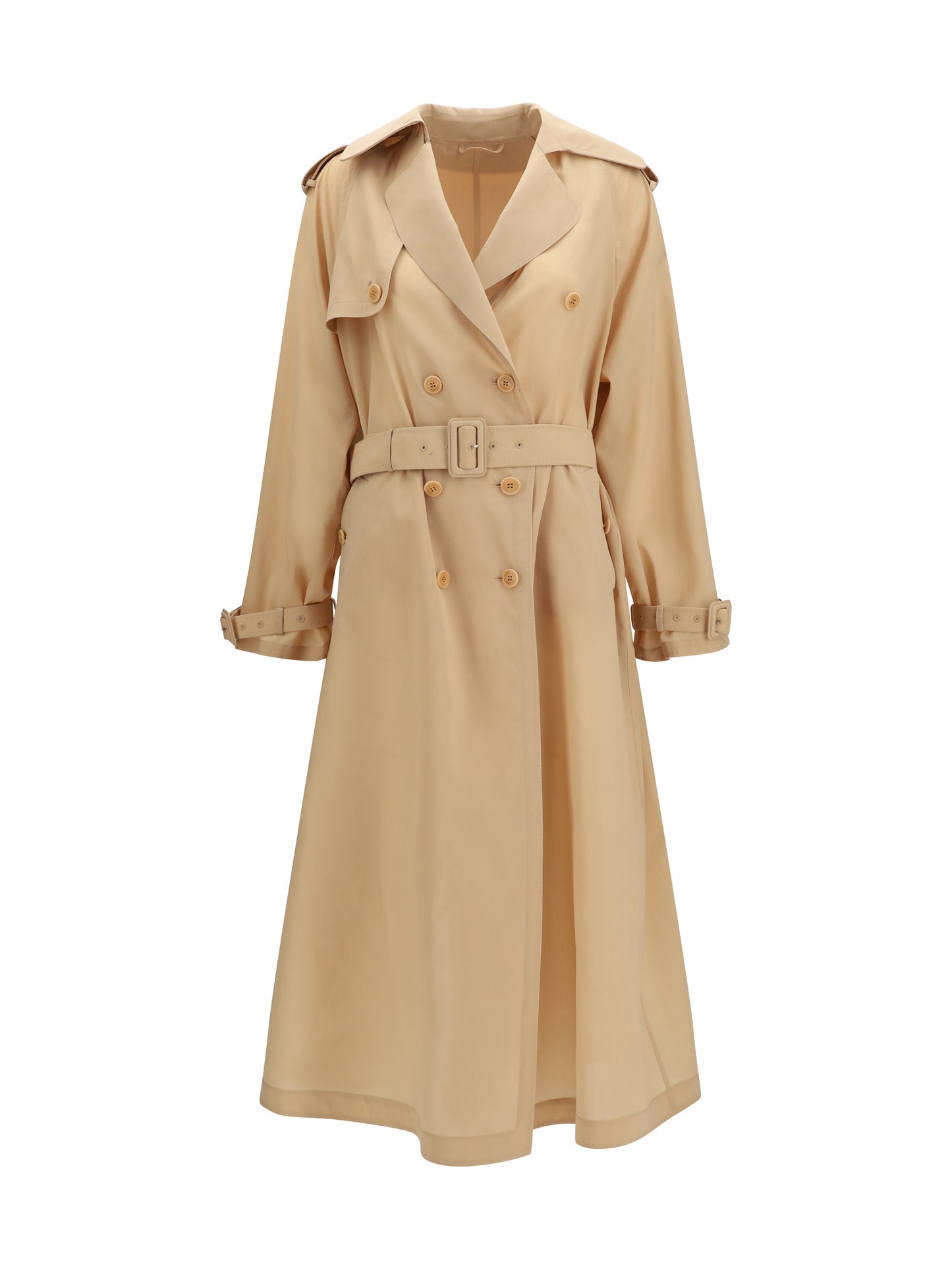 Double-Breasted Trench Coat Toasted Almond