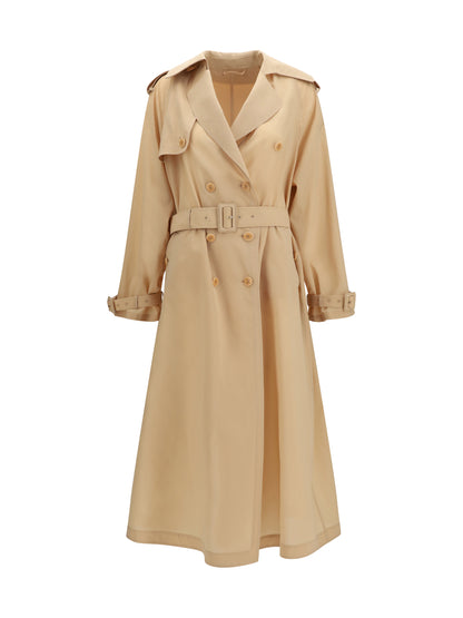 Double-Breasted Trench Coat Toasted Almond