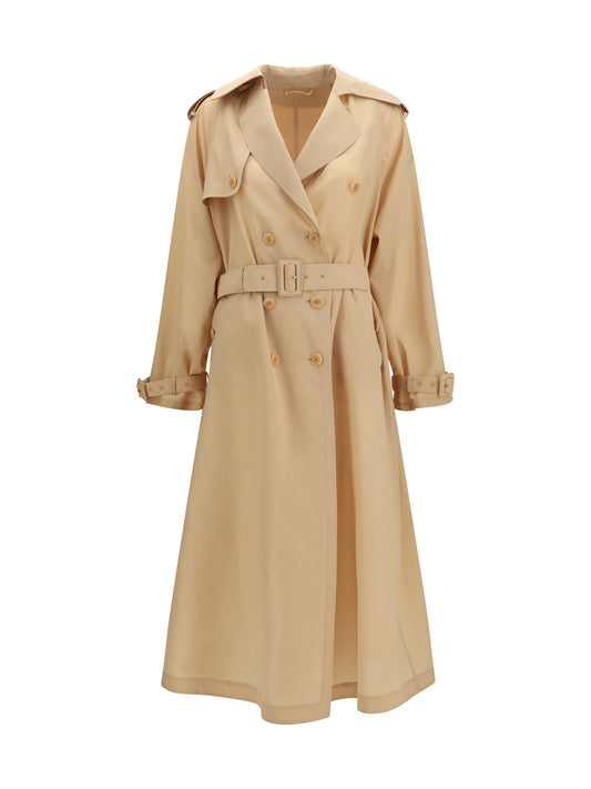 Double-Breasted Trench Coat Toasted Almond