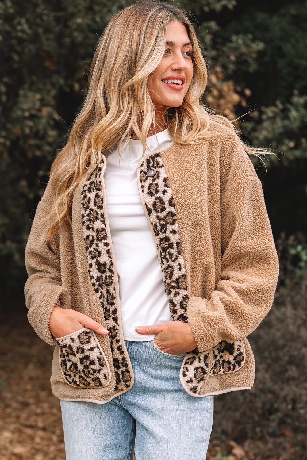 Threaded Pear Renaona Print accent Plush Jacket