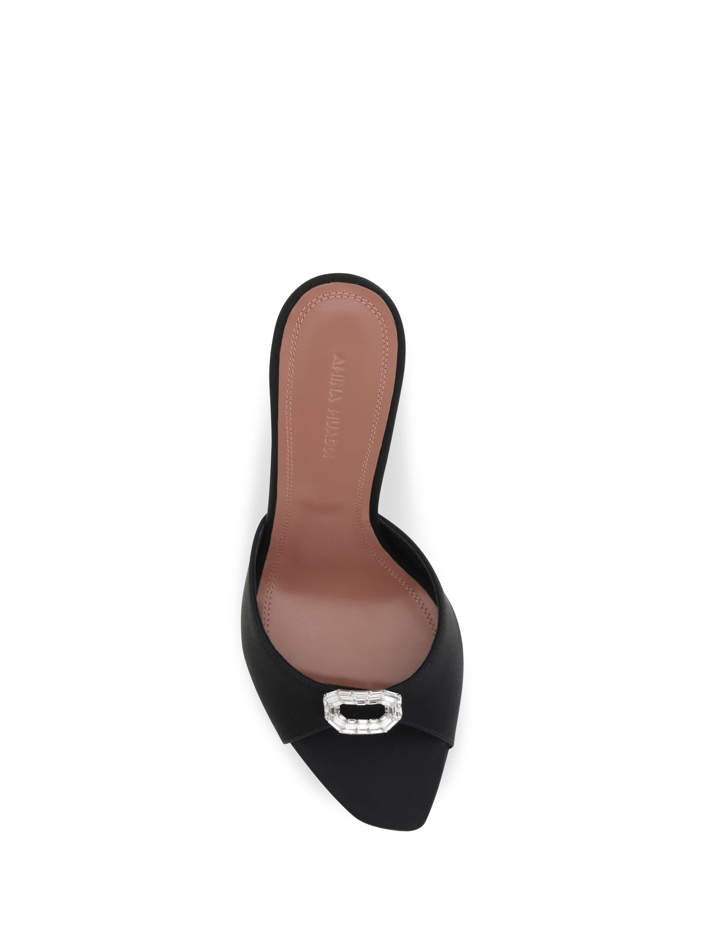 Mule Sandals Camelia Black Satin