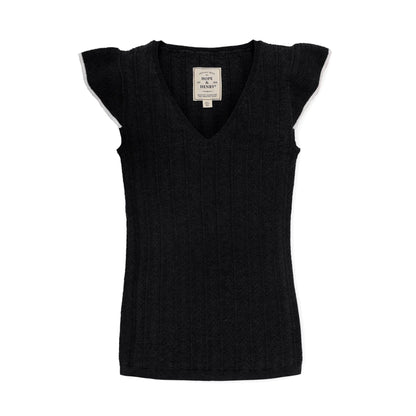 Flutter Sleeve Sweater Top