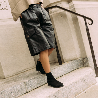 Flacco Suede Booties - Black