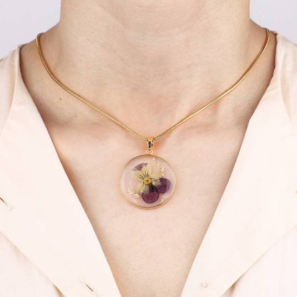 Mint & Lily Pressed Birth Flower Necklace