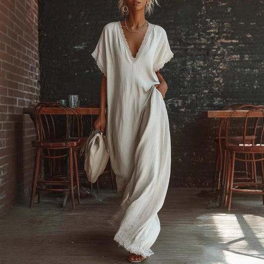 Loose Umbrella Skirt Sleeveless Maxi Dress | Cotton-Linen Style Zulily Loose Umbrella Skirt Sleeveless Maxi Dress | Cotton-Linen Style Zulily