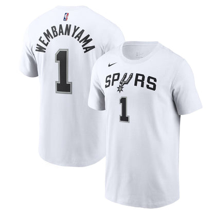 Nike Men's NBA Spurs Victor Wembanyama Essential Name & Number T-Shirt