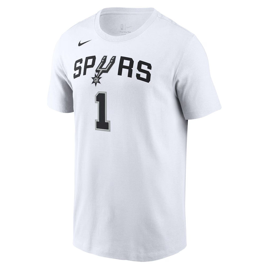 Nike Men's NBA Spurs Victor Wembanyama Essential Name & Number T-Shirt