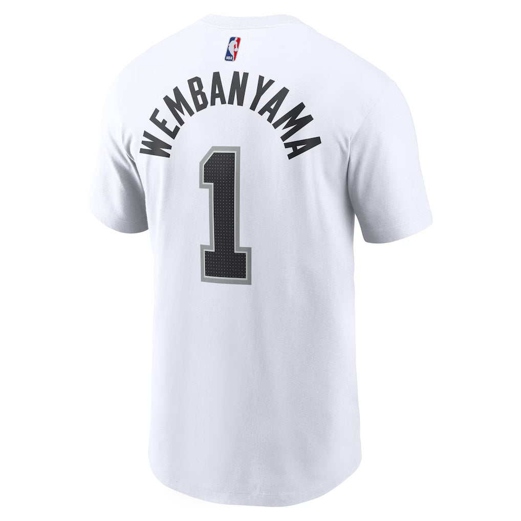 Nike Men's NBA Spurs Victor Wembanyama Essential Name & Number T-Shirt