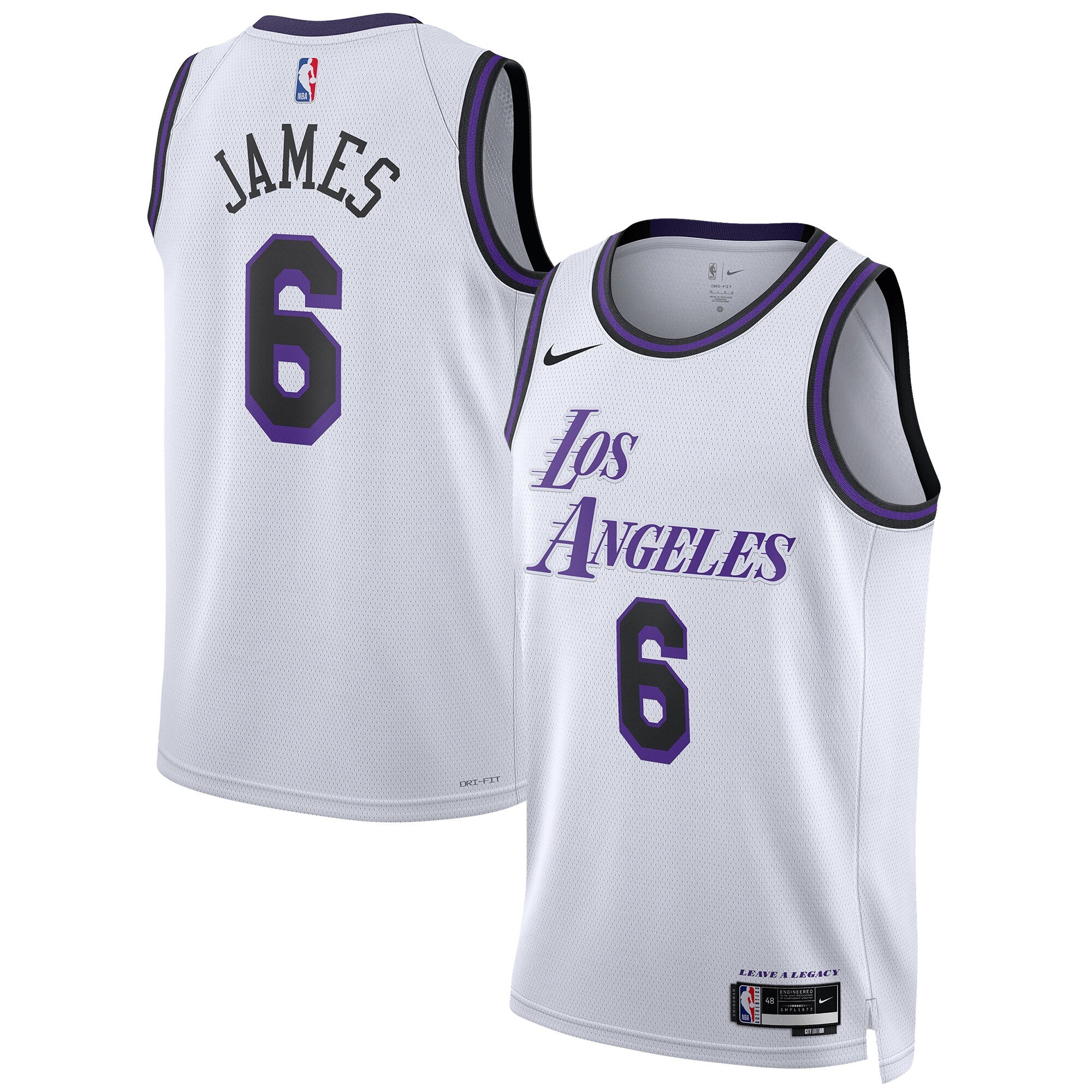 Nike Men's Lebron James La Lakers City Edition Swingman Jersey