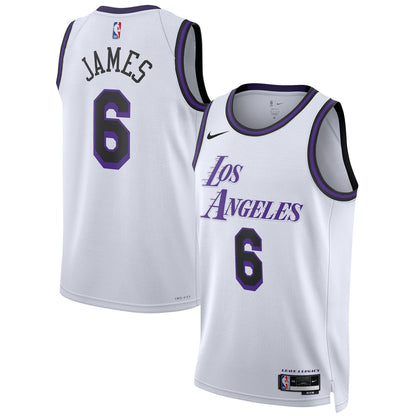 Nike Men's Lebron James La Lakers City Edition Swingman Jersey