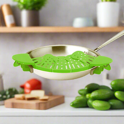 🍝 Universal Silicone Clip-On Pot Strainer