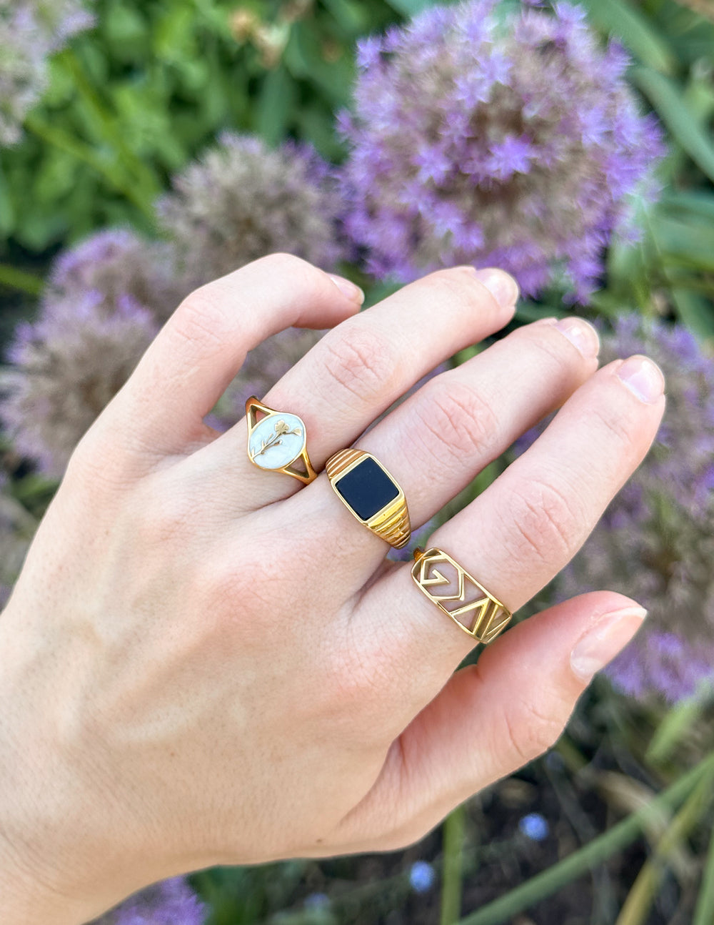 Elevated Faith Wildflower Signet Ring