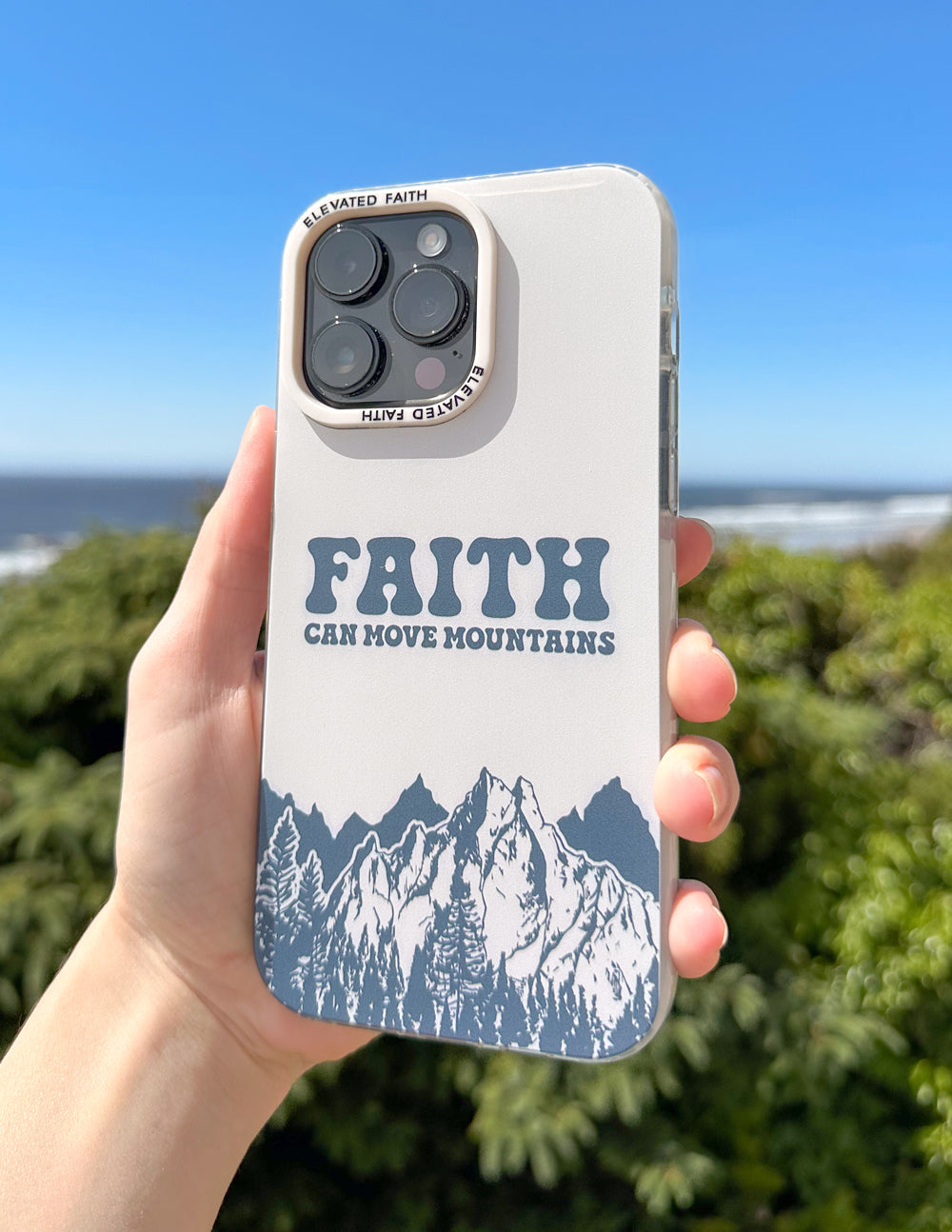 Elevated Faith Faith Can Move Mountains Phone Case