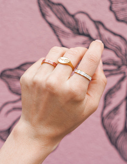 Elevated Faith Mauve Enamel Wonder Ring