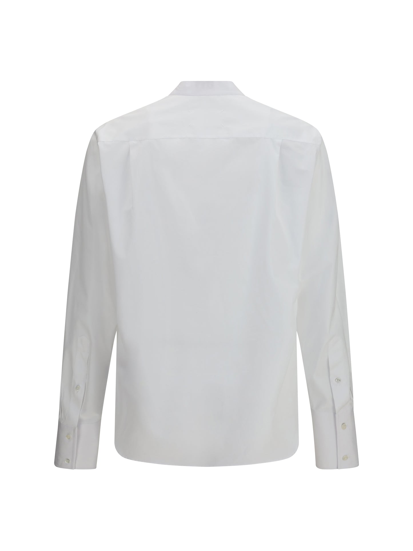 Cotton Shirt With Bow, White