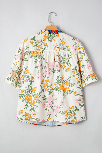 Threaded Pear Alayna Woven Half Sleeve PLUS Blouse