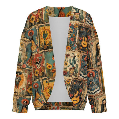 Baha Ranch Dia de las Muertes Drop Shoulder Cardigan