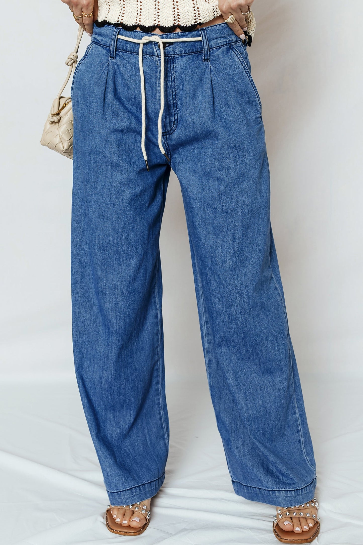 Threaded Pear Oakleigh On Wide Leg Jeans
