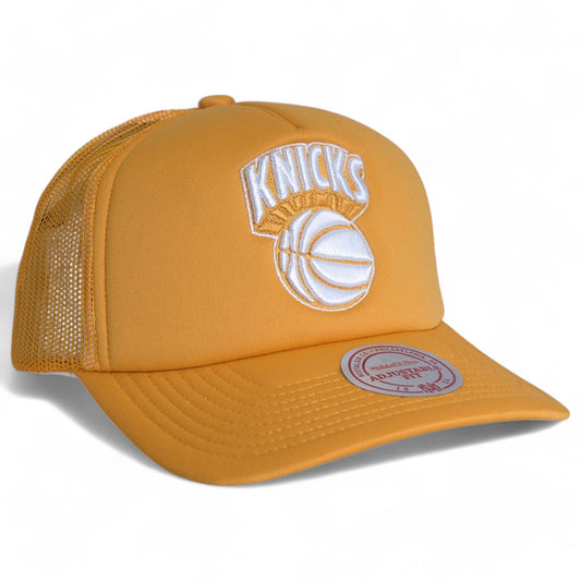 Men's Mitchell & Ness NBA Pastel Trucker Snapback Hwc Knicks - Orange