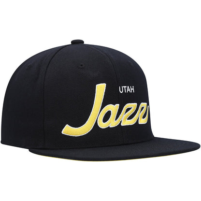 Mitchell & Ness Men's NBA Team Script 2.0 Snapback Jazz Snapback Caps