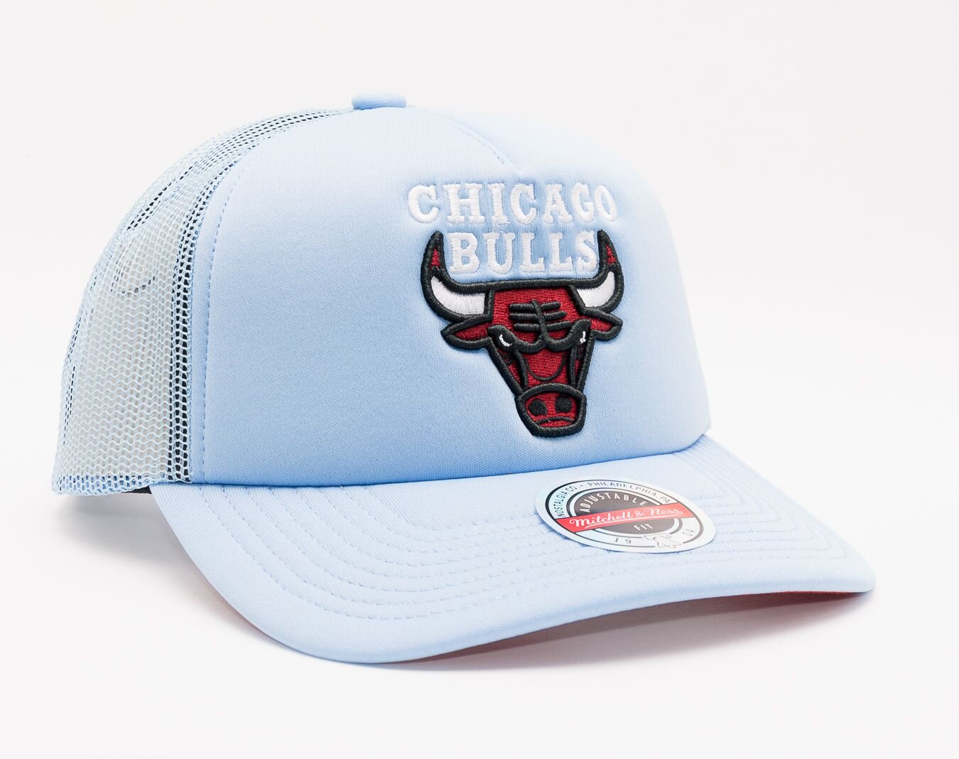 Men's Mitchell & Ness NBA Keep On Truckin Trucker Bulls - Light Blue