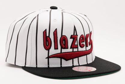 Mitchell & Ness Men's NBA Retro Pinstripe Snapback Hwc Trail Blazers Snapback Caps