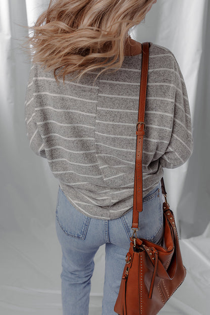 Threaded Pear Bella Stripe Dolman Sleeve Top