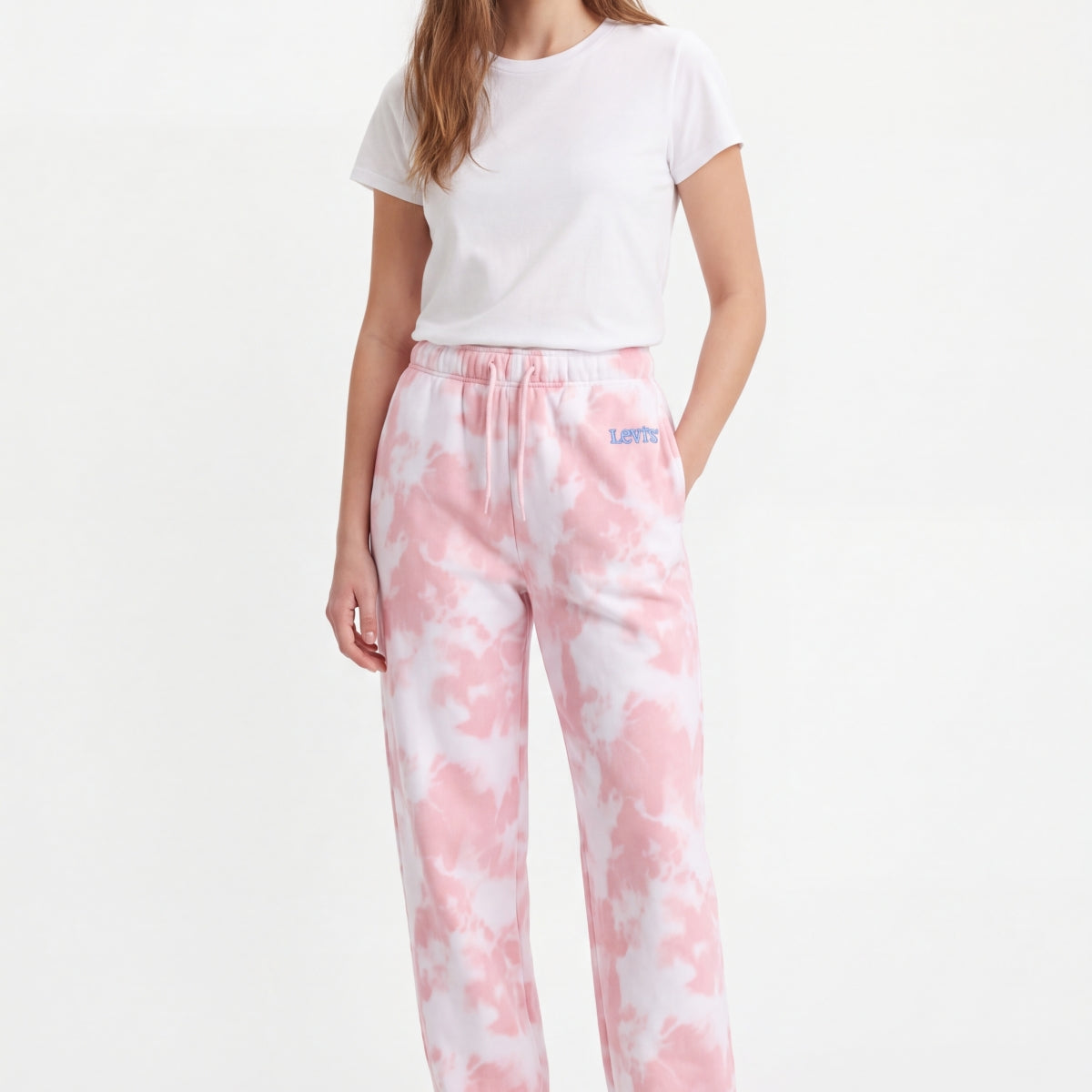 pink and white tie-dye-