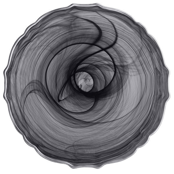 Jay Companies Alabaster Scallop Black Charger Plate With Silver Rim By American Atelier