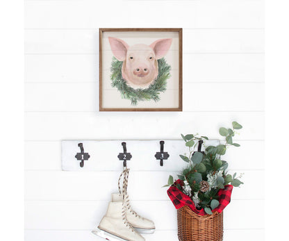 Kendrick Home Pig Wreath White