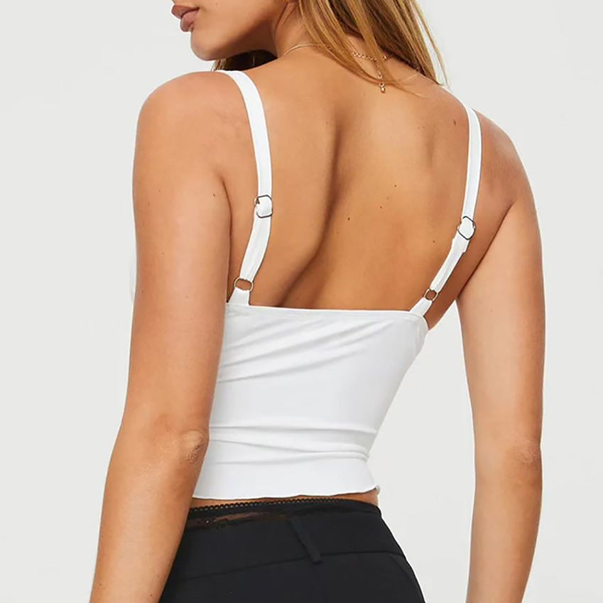 🎀 Women's Bow Camisole Backless Tank – Waist-Defining Elegance