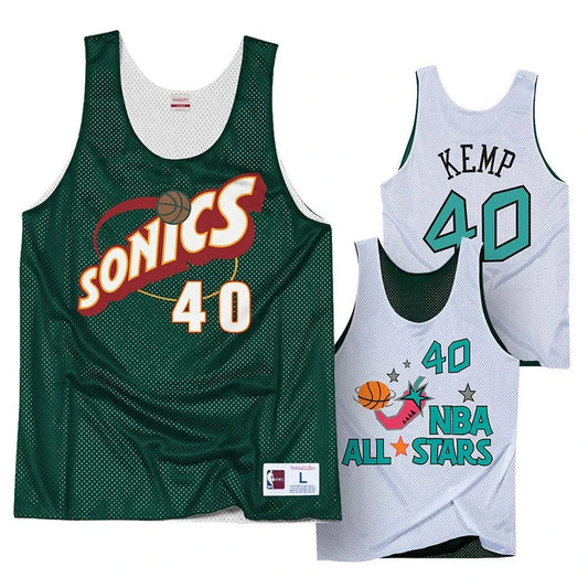Men's Mitchell & Ness Reversible Mesh Tank Supersonics Shawn Kemp