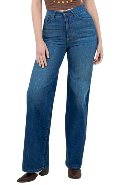 GJG Denim Camila Wide Leg Jean in Medium Wash