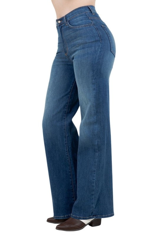 GJG Denim Camila Wide Leg Jean in Medium Wash