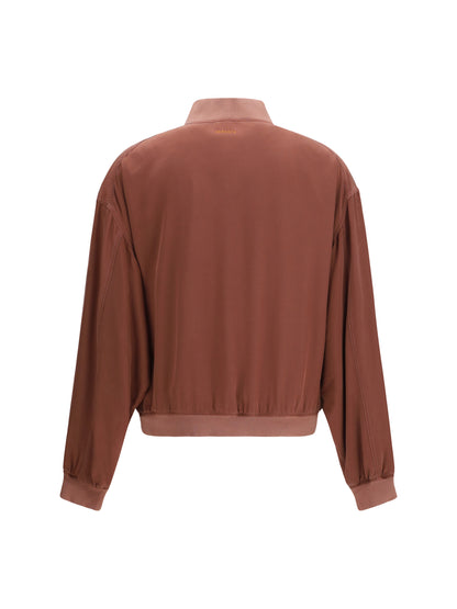 Jacket Overdyed Silk Light Aubergine