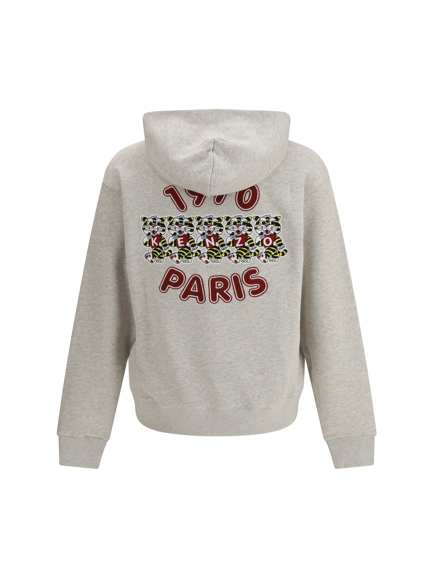 Hoodie Wild Tiger Pale Grey