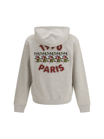 Hoodie Wild Tiger Pale Grey
