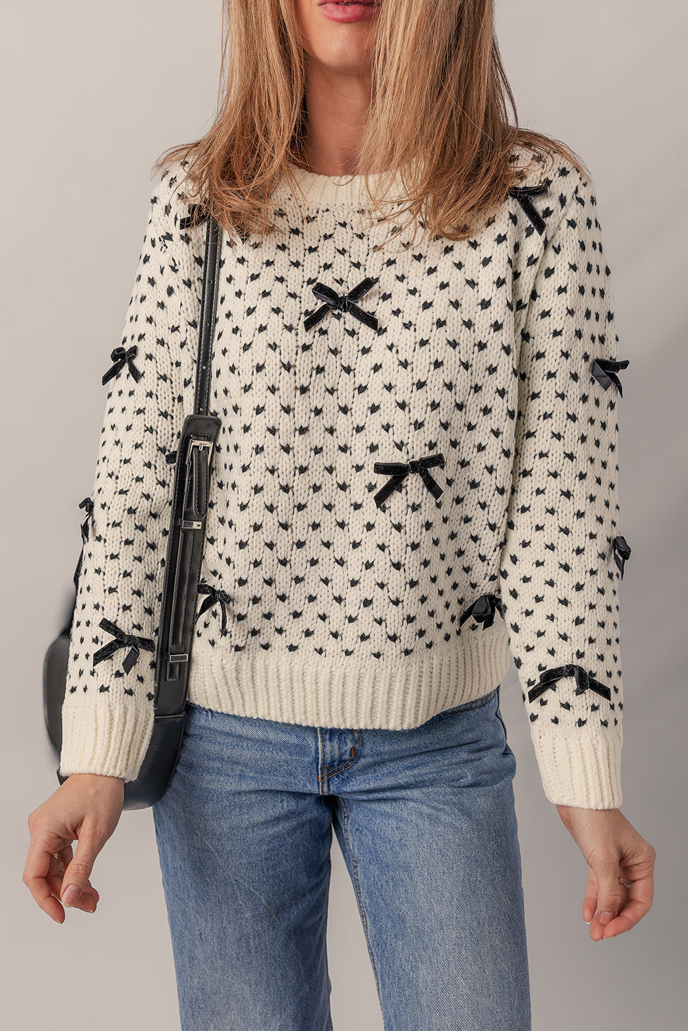 Threaded Pear Scarlett Contrast Ribbed Edge Sweater