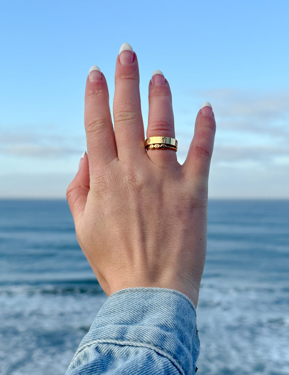 Elevated Faith God Letter Ring