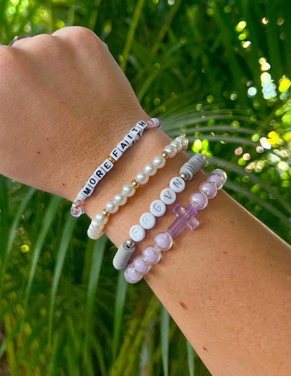 Elevated Faith FRGVN Letter Bracelet