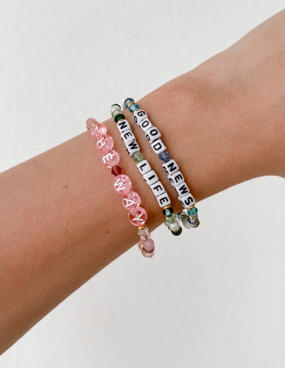 Elevated Faith Good News Letter Bracelet