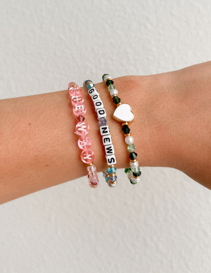 Elevated Faith New Life Letter Bracelet