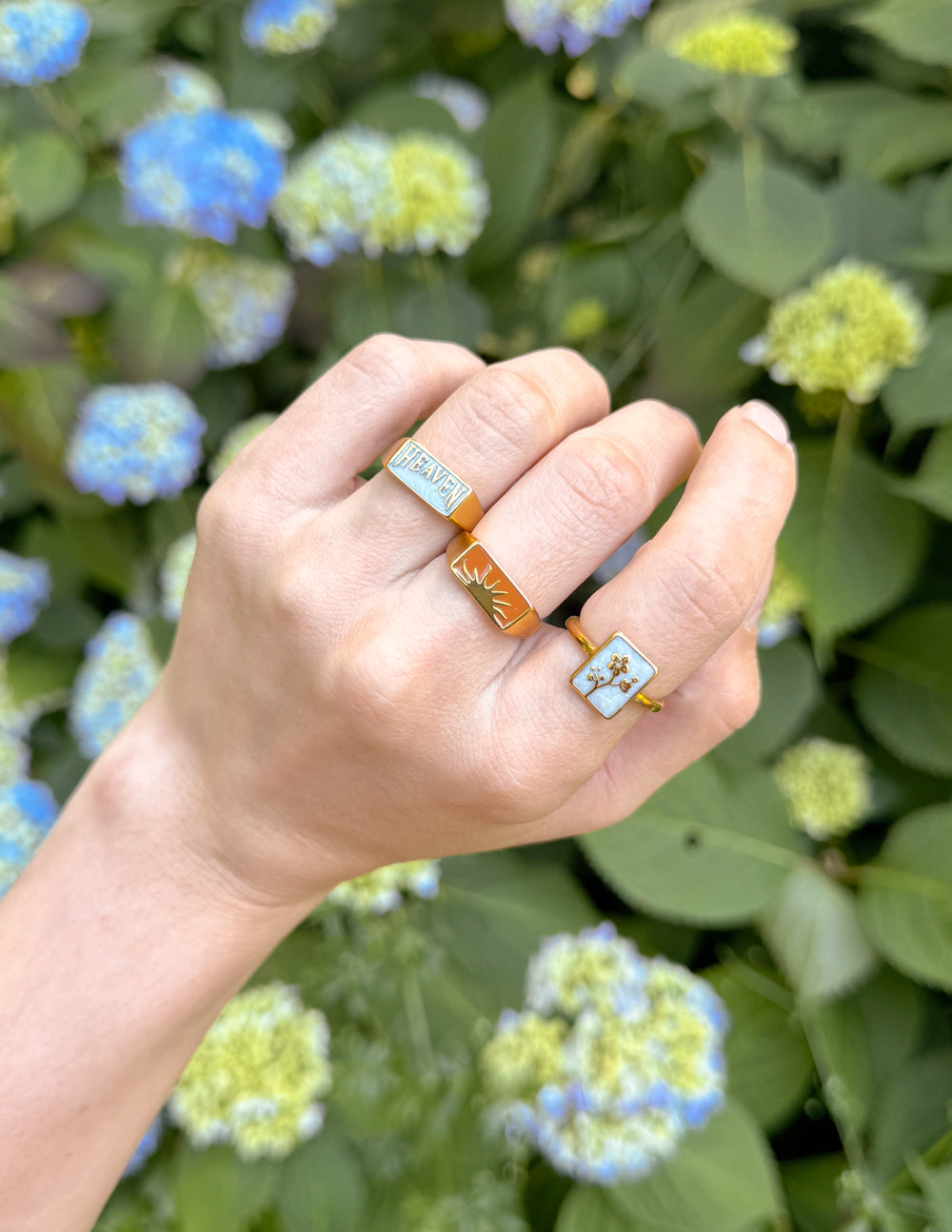 Elevated Faith Heaven Rectangular Signet Ring