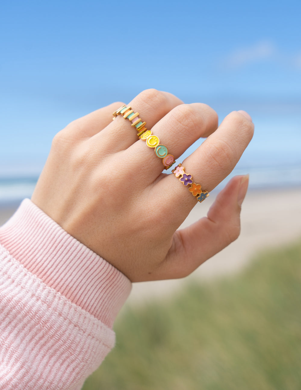 Elevated Faith Staggered Enamel Ring