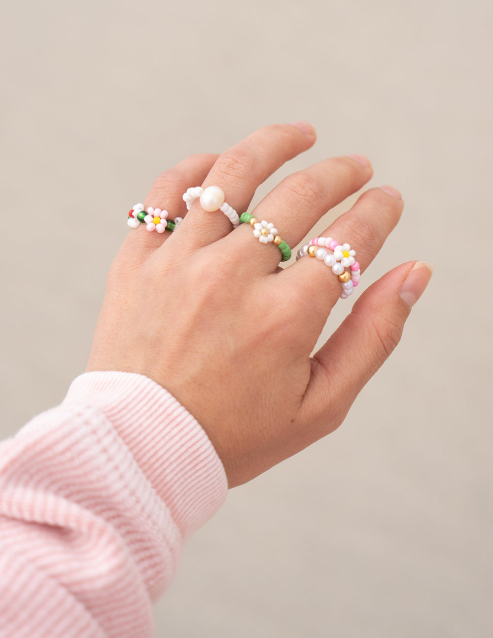 Elevated Faith Garden Beaded Ring Set