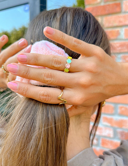 Elevated Faith Smiley Enamel Ring