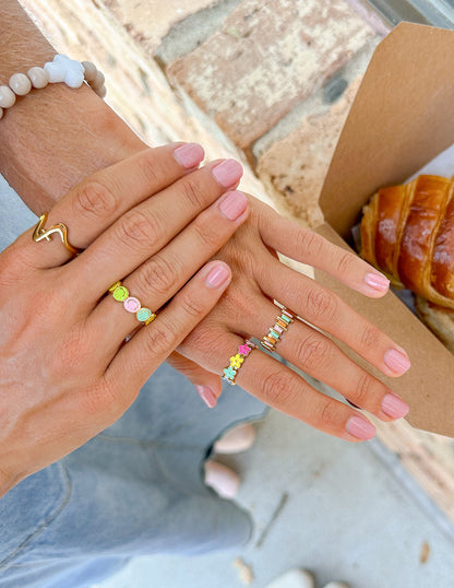 Elevated Faith Floral Enamel Ring