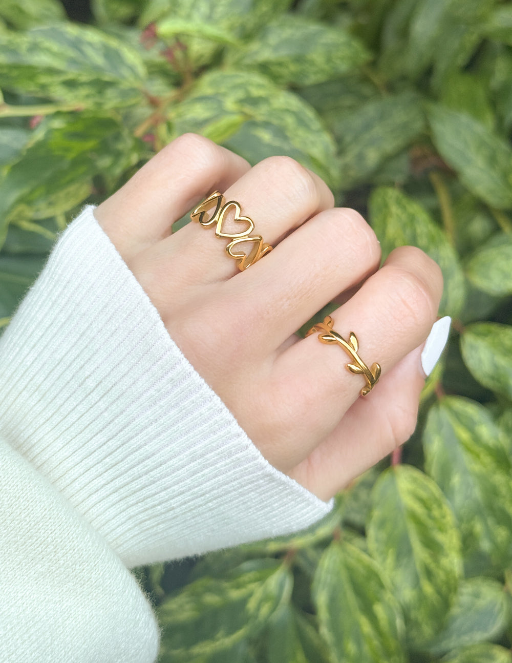 Elevated Faith Dainty Olive Branch Ring