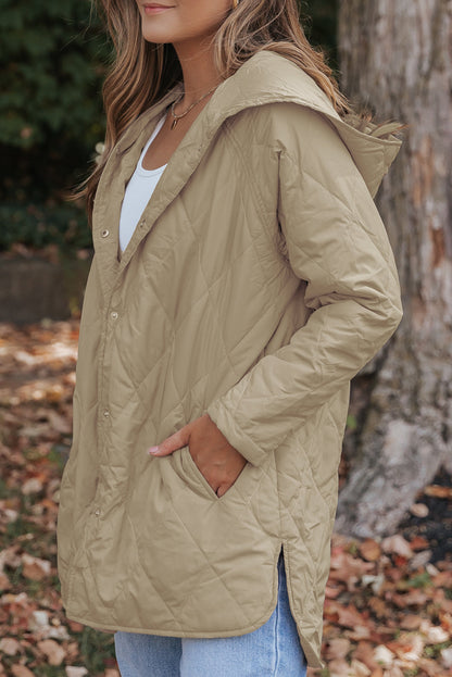 Threaded Pear Amelia Snap Hooded Puffer Coat